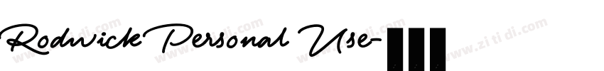 Rodwick Personal Use字体转换
